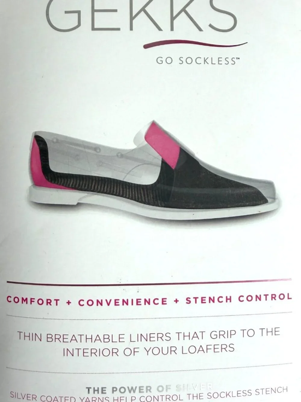 GEKKS No Show Shoe Liners M 7-8.5 Ballet + Loafer Breathable Sockless